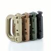 Plastic D-Ring Tactical Carabiner Keychain Hard Polymer Hanging Hook Buckle Clip Survival Tool for Outdoor Travelling Camping
