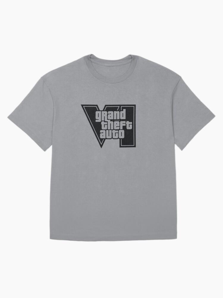 Grand Theft Auto GTA 6 Grand Theft Auto 6 Vice City Logo Black Oversized T-Shirt