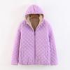 Women Autumn Winter Parkas Coat Jackets Female Lamb Hooded Plaid Long Sleeve Warm Winter Jacket S~3XL Casaco Feminino