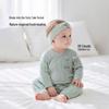 Хлопковый ромпер Babylove для новорожденных с жаккардовым узором
