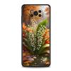 Прозрачный цветочный чехол для телефона Ландыш для Xiaomi Poco F7 Ultra F6 F5 F4 F3 X6 X5 X4 X3 NFC C51 C55 M4 GT 5G Мягкий ТПУ