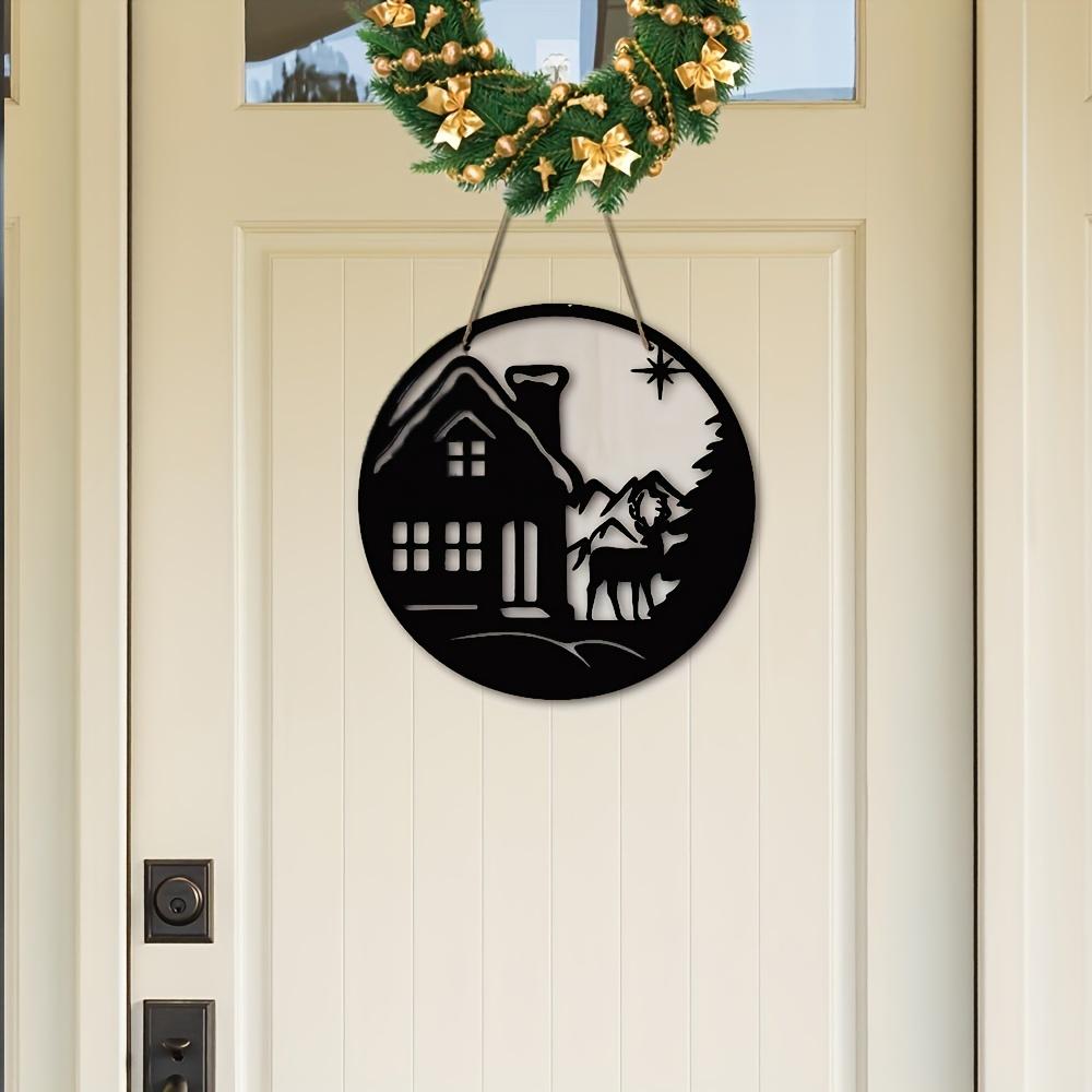 1 шт. Рождественская снежинка Рождественский лось Акриловая деревянная двухслойная табличка, Украшение для дома и вечеринки, Настенные подвески