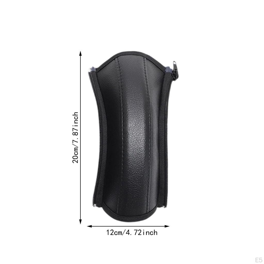 Baby Stroller Handle Cover Armrest PU Leather,Waterproof,with Removable Zipper,Grip