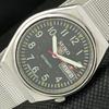 USED VINTAGE SEIKO 5 AUTOMATIC 6309A JAPAN MENS D/D BLACK WATCH 596-a312747-2 SKU596-a312747