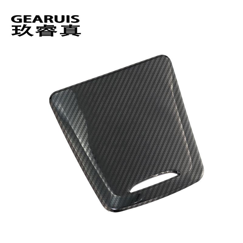 Углеродное волокно, автомобильный Стайлинг, ящик для хранения центральной консоли, декоративные наклейки на панель для Mercedes Benz CLA GLA A Class W117 W176