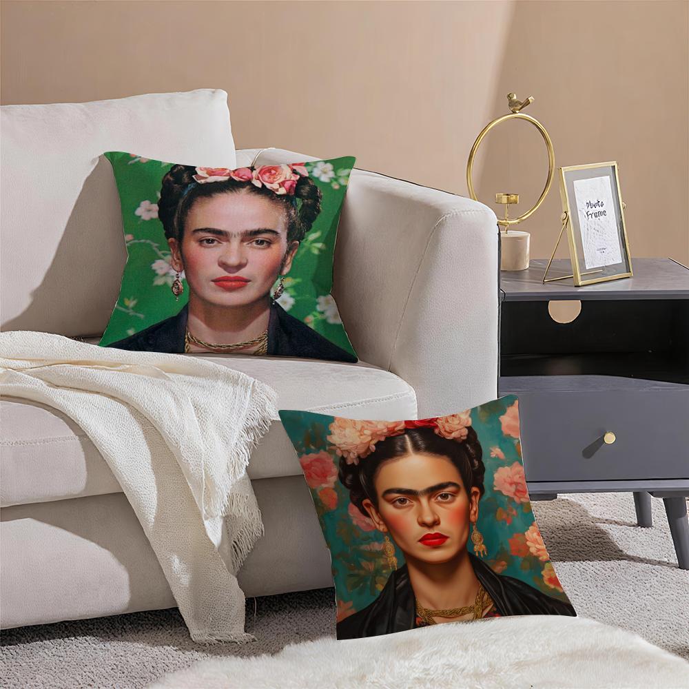 Artistic Painter FFrida KKahlo Cushion Cover Pillowcase Short Plush Invisible zipper Room Sofa Cushion Cover