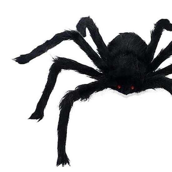 Хэллоуин Модель Паука Шутка Страшный Большой Черный Паук Украшение Трюк Игрушка Сцена Макет Реквизит Ужас Огромный Паук