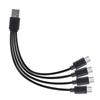 Короткий 4-в-1 Мульти USB Кабель для Зарядки 12см/20см 4 Порта Разветвитель Type-C 5V 2A Для Мобильных Телефонов Смартфонов Планшетов