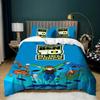 Kids Fashion Ben 10 Duvet Cover Set for Boys And Girls Bedroom Decoration 2/3 Piece Queen Size Bedding with PillowcaseLarge Size