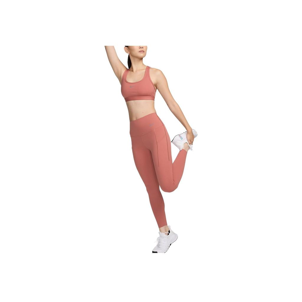 Nike Универсальные дышащие быстросохнущие повседневные обтягивающие спортивные брюки с высокой талией женские брюки рок-розового и черного цветов DQ5997-634