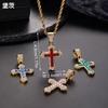 Ожерелье с крестом в европейском и американском стиле, новый кулон с цирконом, тренд в стиле хип-хоп, персонализированная универсальная цепочка для свитера, ювелирные изделия