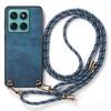 For Motorola Edge 60 Fusion 5G Retro Leather Phone Back Cover with Adjustable Strap