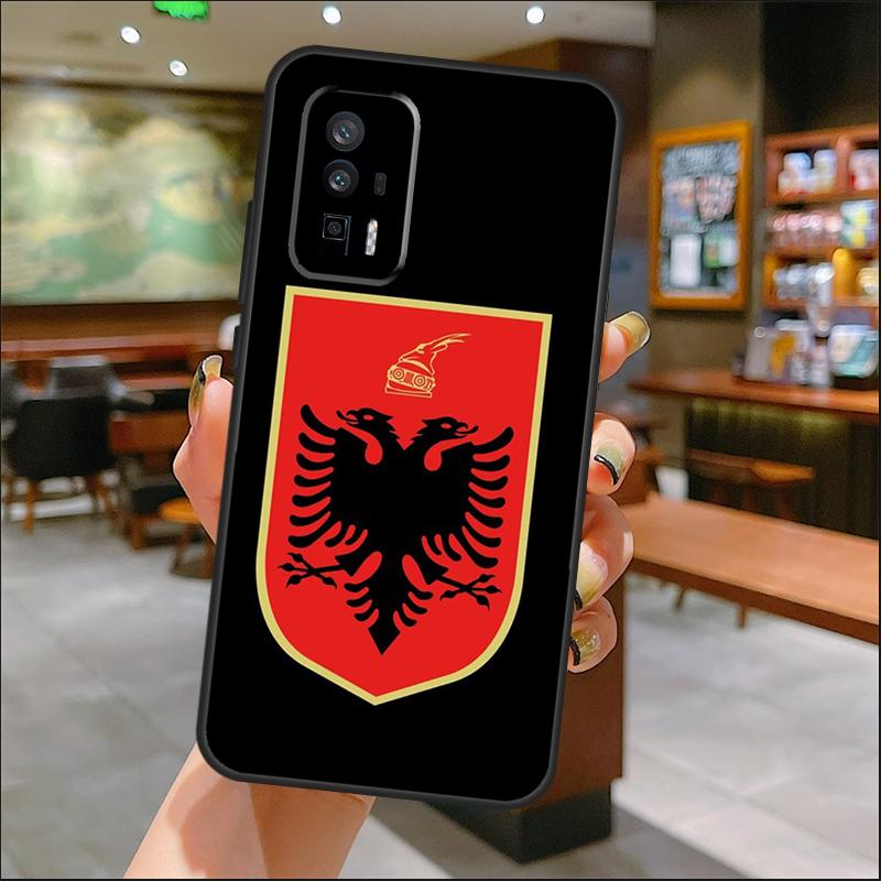 Чехол-портмоне для паспорта Албании для Xiaomi 14 Ultra 15 13 11T 12T 13T 14T Pro POCO X7 Pro X3 X5 X6 M6 F5 F6 Pro