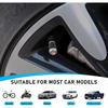 4 PCS Car Tire Valve Stem Caps, Leakproof Auto Rim Wheel Valve Stem Cap with O Rubber Seal, Dustproof Stem Covers for Car SUV Bike Truck Motorcycle,
