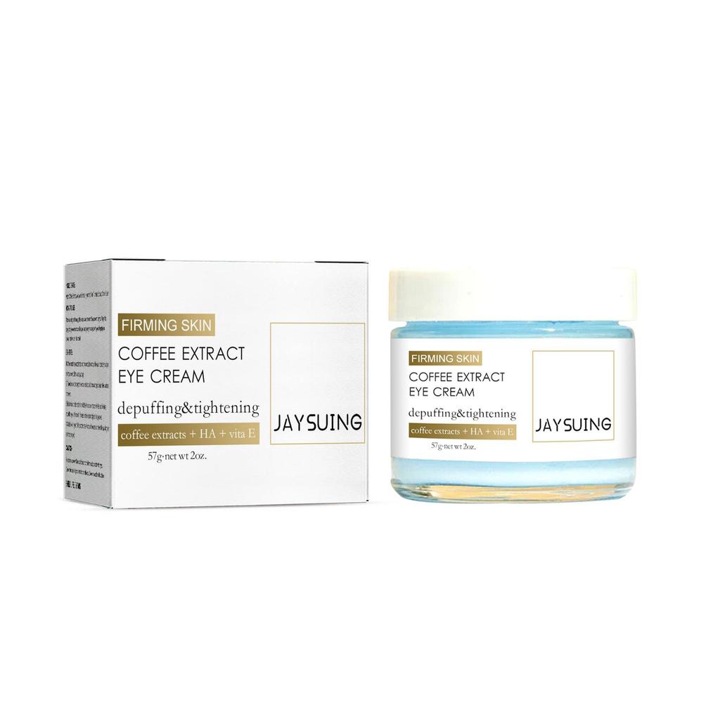 Jaysuing Кофейный укрепляющий крем для глаз, уменьшает мелкие морщины, пигментные пятна и темные круги; укрепляет, увлажняет и насыщает; подходит для области вокруг глаз, 57 г