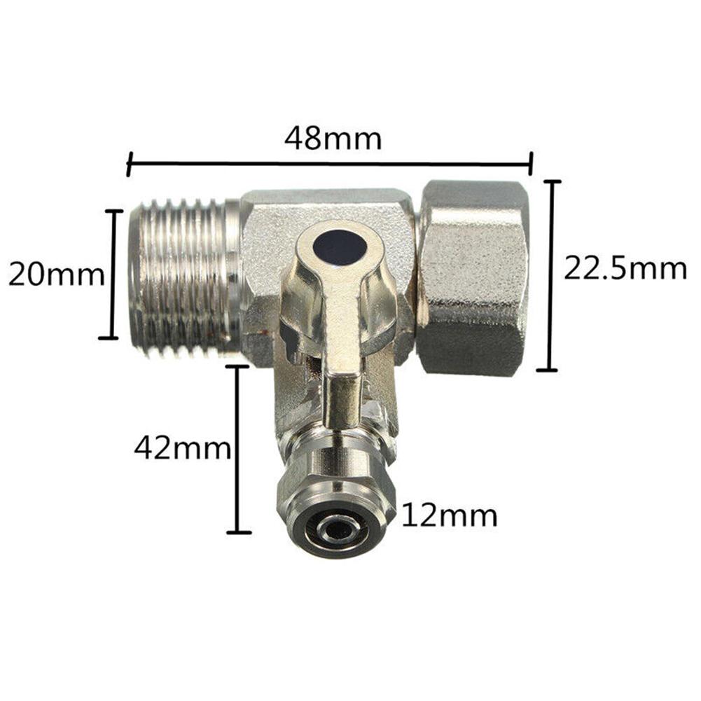 1/2" На 1/4'' С шаровым краном-отсекателем Тройник Вход для фильтра для воды Трехходовой шаровой кран Интегрированный переключатель Аксессуар для фильтра для воды