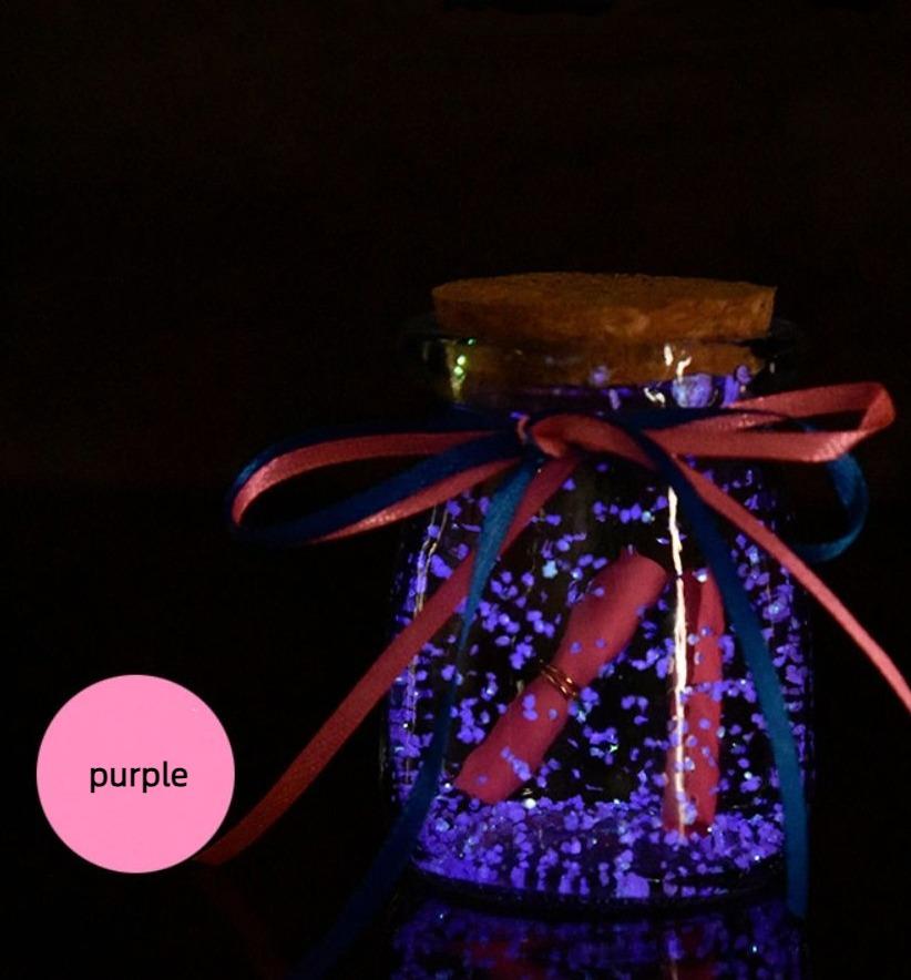Star Origami Fluorescent Glass Bottle Night Glow Starry Sky Bottle Fluorescent Drift Bottle