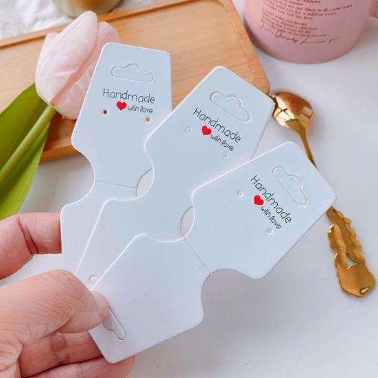 100/200 Pcs Bracelet Display Cards Self-Adhesive Jewelry Packaging Selling Card Necklace Keychain