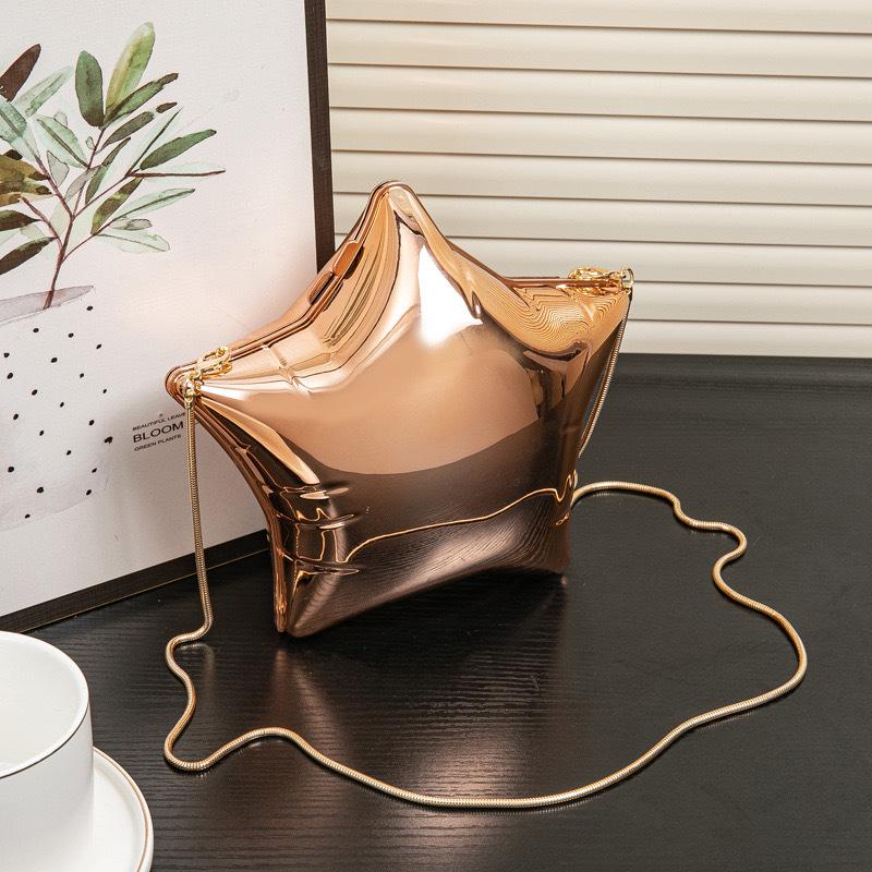 2024 Summer Star Chain Crossbody Clutch - Acrylic Mini Evening Bag with Lipstick Holder