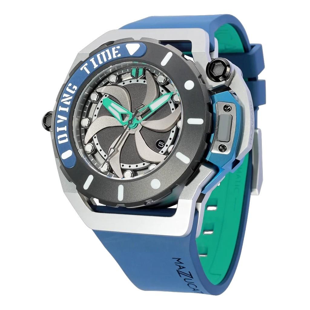 Mazzucato Часы мужские Scuba Blue Green Reversible Double Dial Automatic SUB03-BL3255 100M