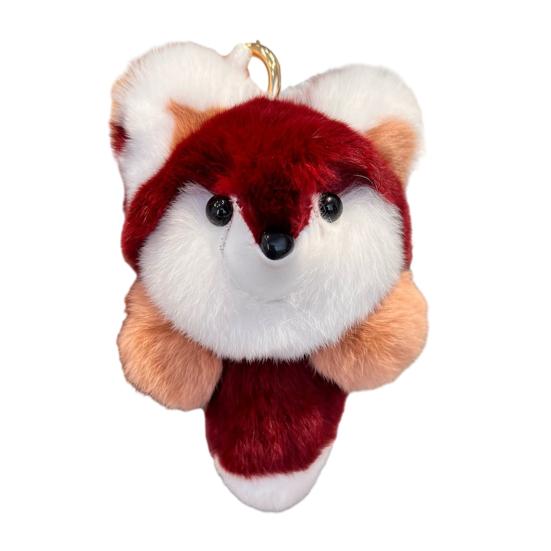 Милая подвеска из плюшевого меха лисы, супер мягкая искусственная кукла, кукла из лисы, плюшевые игрушки, подвесной орнамент, цветной мультяшный фаршированный