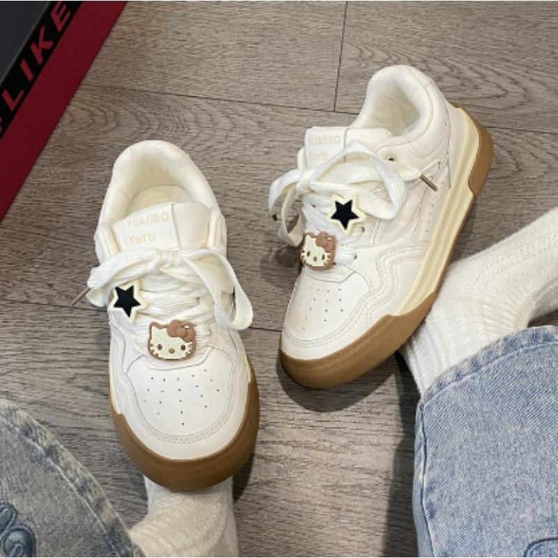 Platform White Shoes Versatile Student Casual Board Shoes Women's New Autumn and Winter Bread Shoes