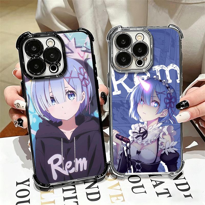 R-Rem Re Zero Аниме Мягкий Чехол Для Телефона Для iPhone 15 16 17 Air 14 Pro Max 16E Plus 13 12 Mini Покрытие Защита От Падения Fundas