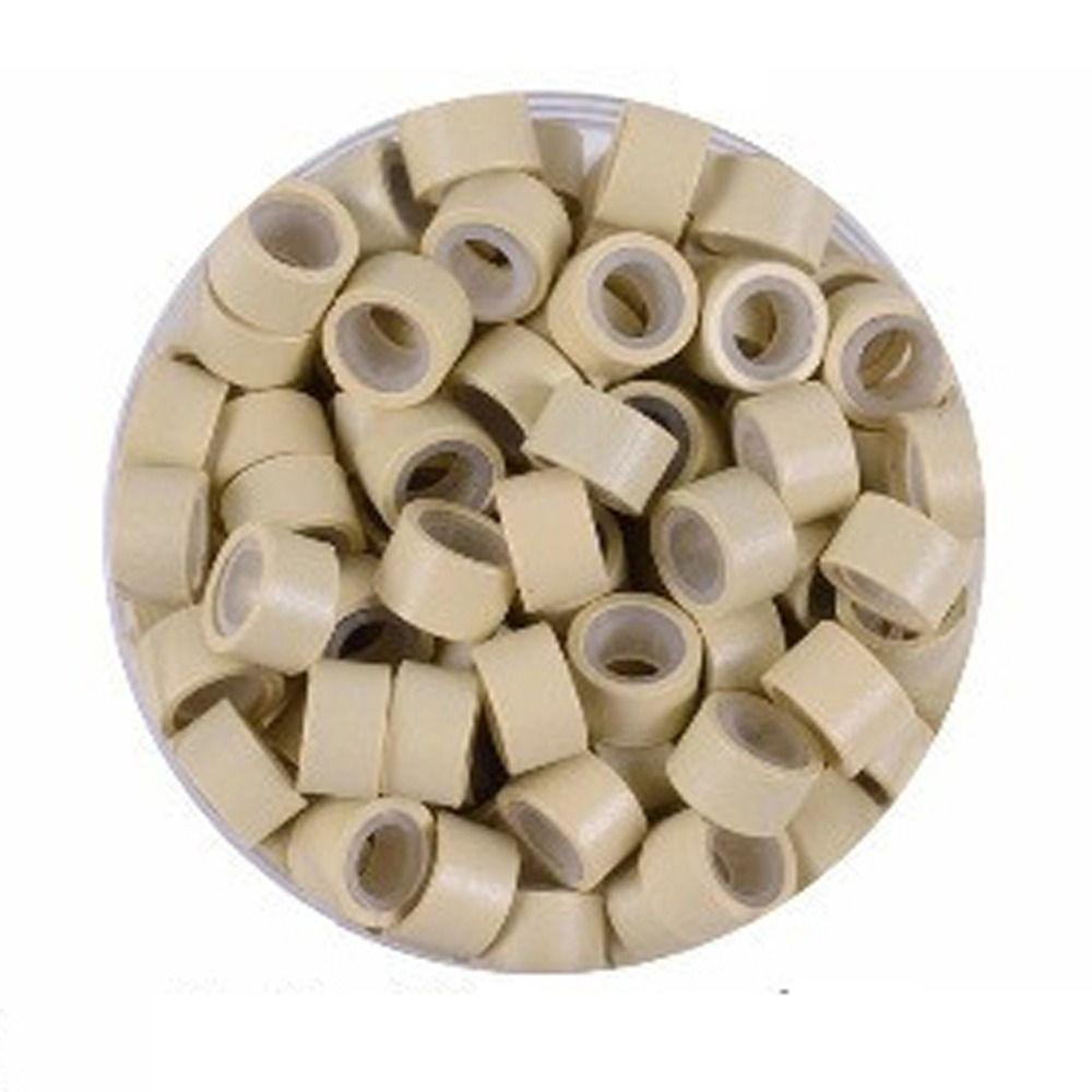 100 шт. колечки для волос микро-связующие звенья обжимные бусины кольца бусины микро-силиконовые кольца с подкладкой