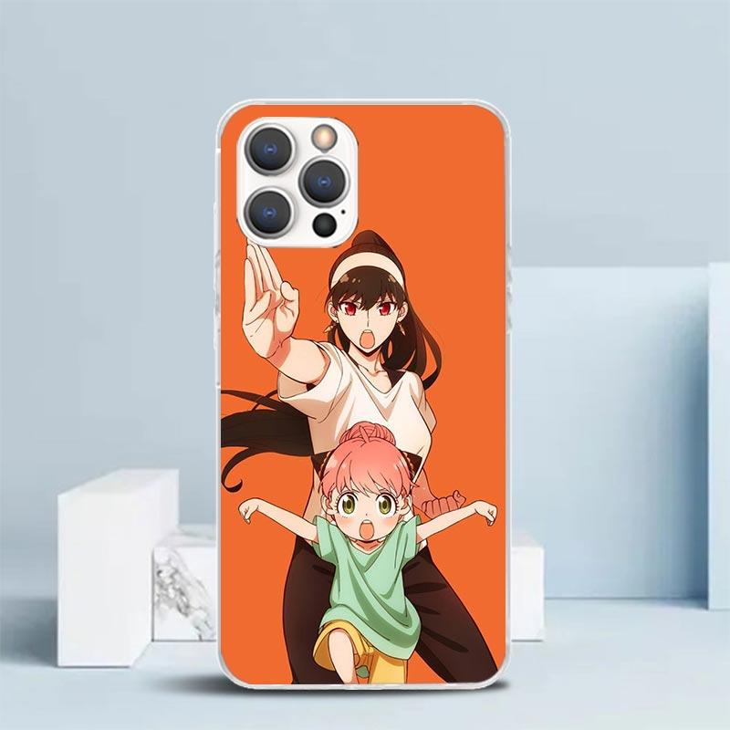 Чехол для телефона с Аней из аниме Семья Шпиона для IPhone 16 17 Air 16E 15 14 Plus 13 Mini 12 11 Pro Max 7 8 + SE 2020 Мягкий ТПУ Задняя крышка 1