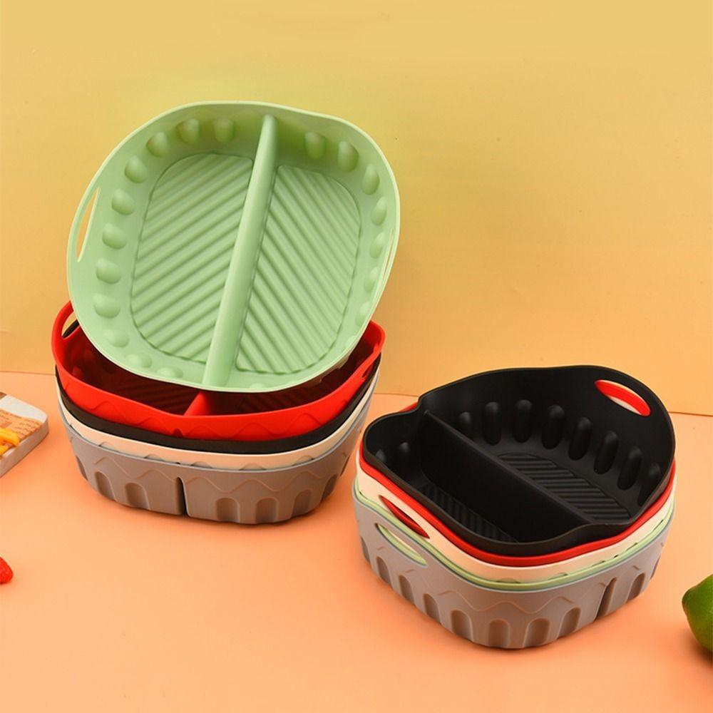 Creative Double Grid Baking Tray Food Grade Circular Oven Basket Mat Air Fryer Accessories