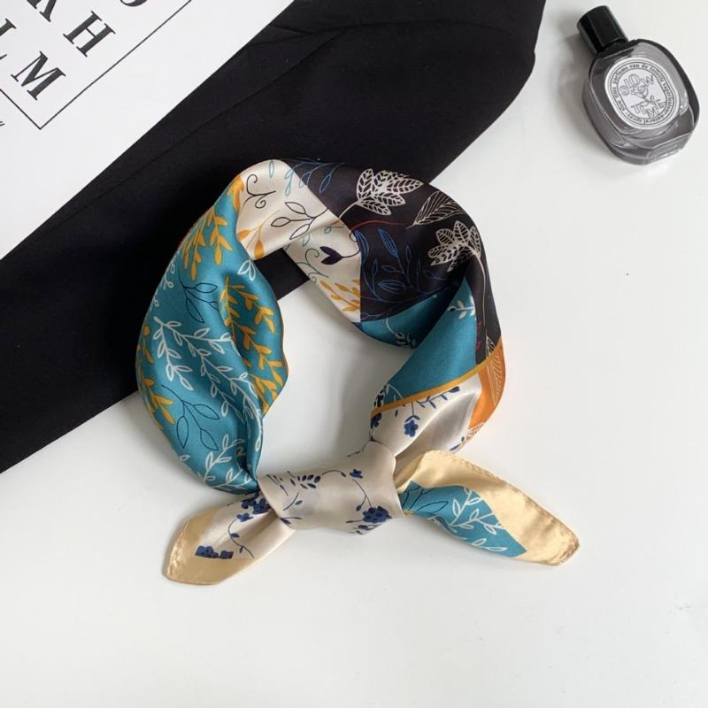 Тонкий шарф-шаль с новым темпераментом, шелковый шарф высокого класса, универсальный, завязанный имитацией шелка, квадратный шарф 70х70