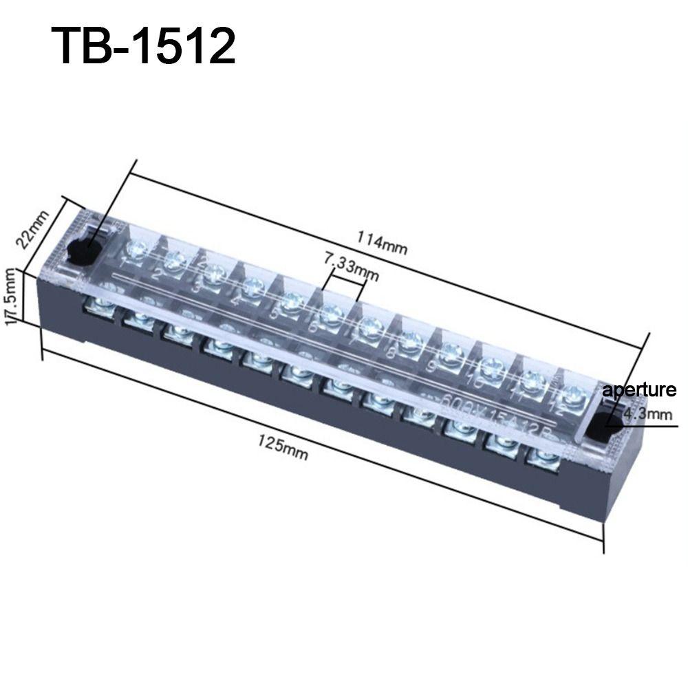 Двухрядная клеммная колодка с винтами Фиксированная монтажная плата Клеммная колодка Электрическая