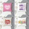 Подушка с принтом Girl Power (Сила Девушек), двусторонняя, квадратная, декоративная наволочка для дивана, спальни, прикроватной тумбочки