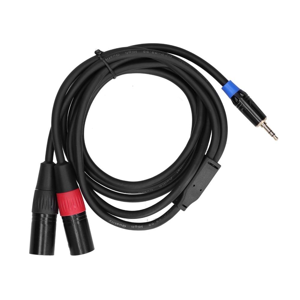 3.5mm Stereo Male 3.5mm Male To Dual 2 XLR Male Plug Male To Dual XLR Connector  Audio Equipment