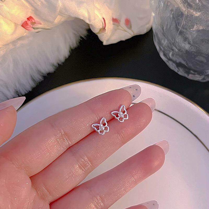 Иглы для ушей из стерлингового серебра S925, новые темпераментные простые и маленькие серьги-пусеты, женские серьги, серьги для пирсинга ушей, серьги, предотвращающие блокировку, ювелирные изделия