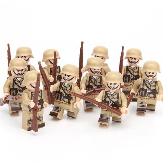 10 шт. фигурка солдата с 10 стрелком оружие аксессуары блок мелкие частицы строительная игрушка солдат модель настольный песок