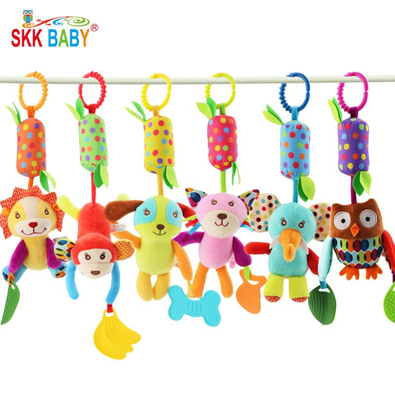 SKKBaby Мобиль с животными Подвеска на коляску Погремушка с прорезывателем
