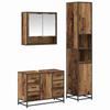 Bathroom Furniture Set with Drawers 3 pcs Reclaimed Wood Effect Particleboard