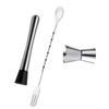 Long Handle Spoon Bar Tool Set Stainless Steel Cocktail Shaker Set Cocktail Muddler Set  Home