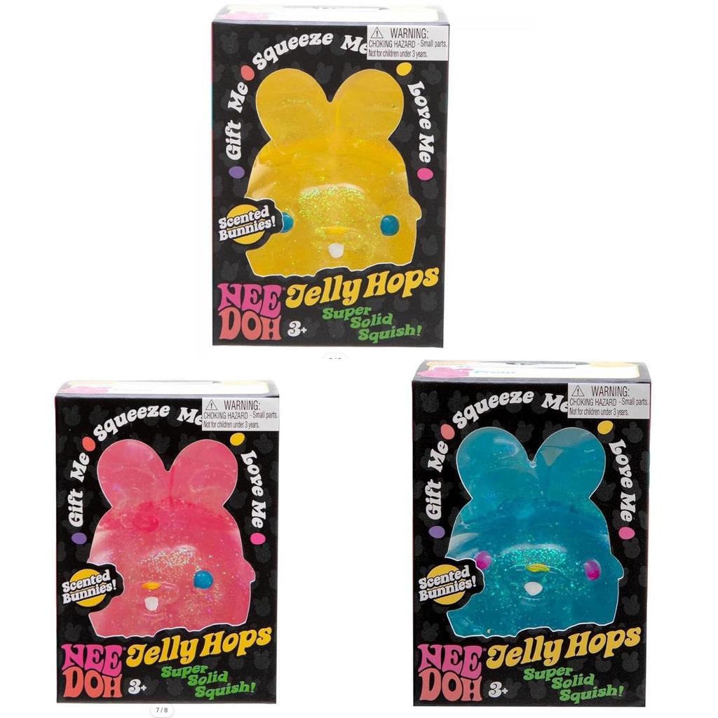 Пластичный кролик-прыгун Nee Doh Jelly Hops, игрушка-антистресс для детей, для сенсорного развития и развития мелкой моторики