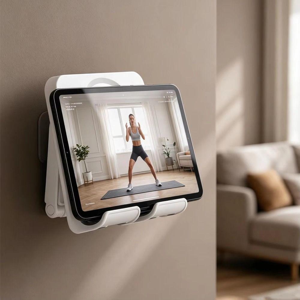 Adhesive Tablet Wall Mount Plastic Desktop Bracket Gifts Phone Tablet Stand Office