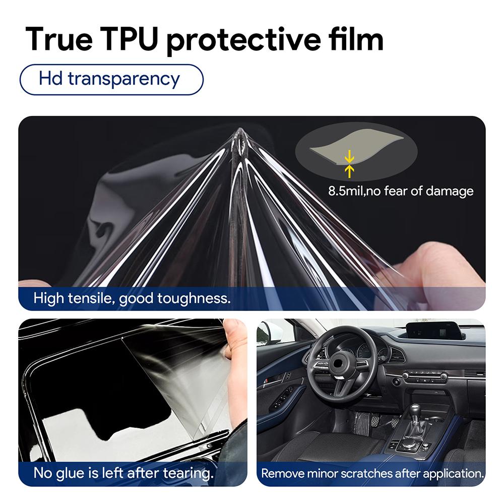 Gear Shift Collar for Mazda CX30 2020-2024 Interior Protective Film Anti-Scratch TPU