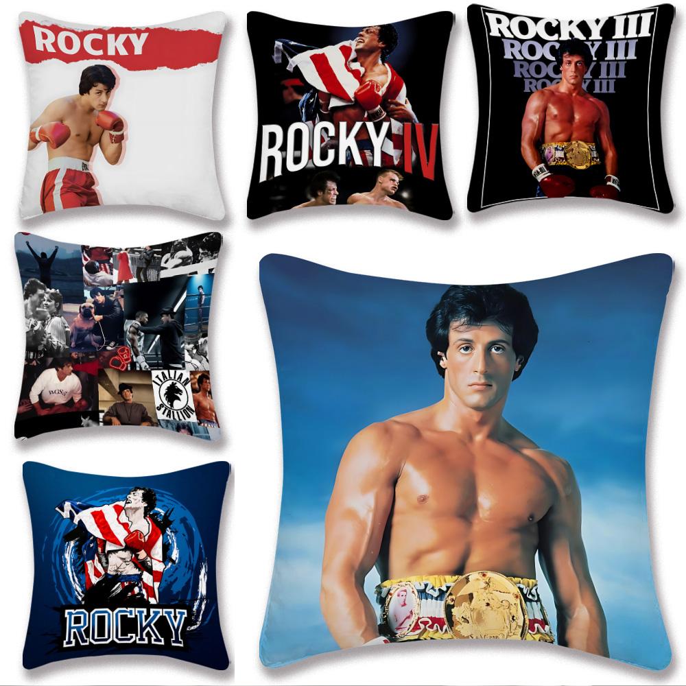 Classic Movie Pillow Covers Cartoon Sofa Decorative Home Doublesided Printing Short Plush Cute Cushion RRocky Cover