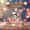 Valentine’s Day Wood Decoration Rustic Swing Chair Couple Ornament Handmade Farmhouse Table Sign Valentine's Day Anniversary