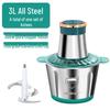 Stainless Steel Electric Meat Grinder & Food Processor - Large Capacity, Multifunctional for Baby Food, Garlic, and More