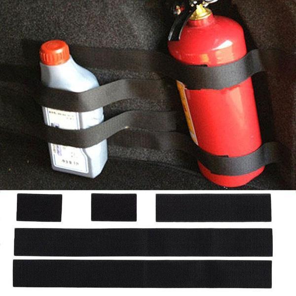 5pcs Car Trunk Store Content Bag Rapid Fire Extinguisher Holder Safety Strap Kit