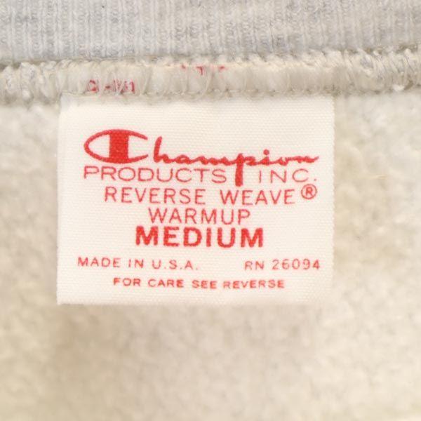 Champion Реплика монокрасного монохромного тега Сделано в США Свитшот с длинным рукавом Мужской Б/у