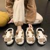 2024 New Winter Unisex Cartoon Cow Warm Plush Slippers Couple's Indoor Non-slip House Slides Men And Women Toe Wrap Home Cotton Shoes