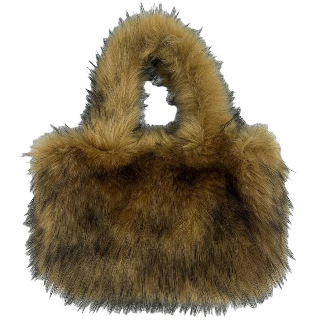 Зимние новые модные мягкие плюшевые женские сумки большой емкости темперамент меховая женская большая сумка тоут европейские и американские ретро женские сумки через плечо