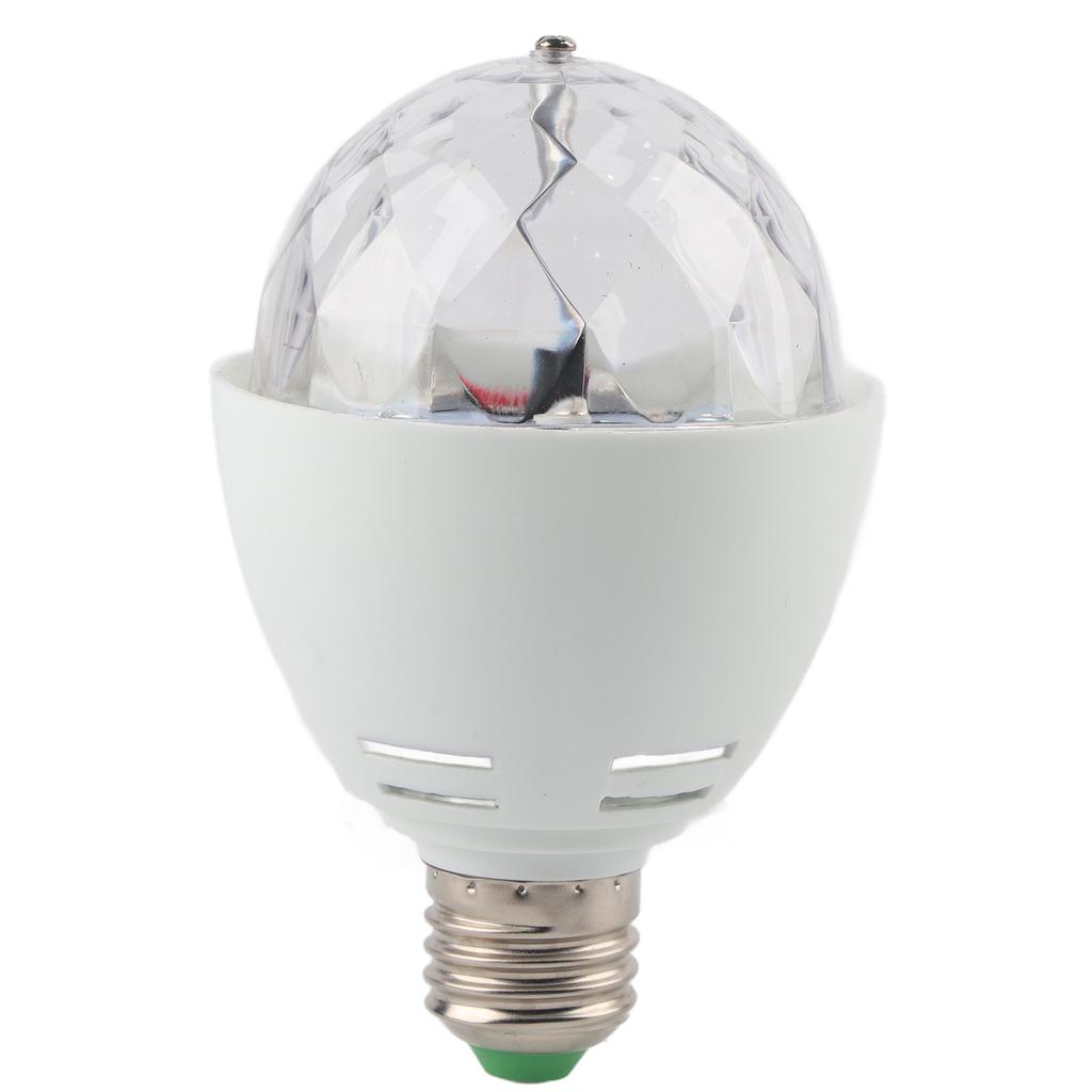 3 Вт E27 Цоколь RGB вращающаяся цветная светодиодная сценическая лампа для вечеринки DJ диско